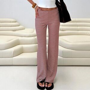 princess polly red striped lounge pants